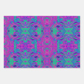 Cool Blauwgroen Roze Glitter Meisje Verjaardag Sli Inpakpapier Vel (Voorkant)