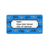 Cool Blauwgroen Turquoise Blauw  Fietsen Etiket (Voorkant)