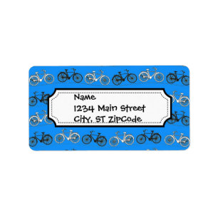 Cool Blauwgroen Turquoise Blauw Fietsen Etiket