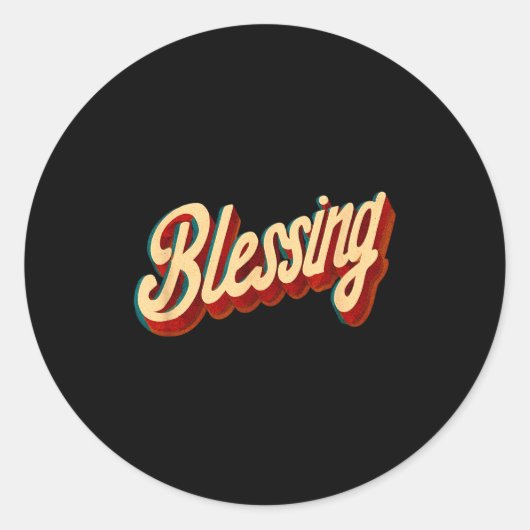 Cool Blessing Emblem For Boys And Girls  Ronde Sticker (Voorkant)