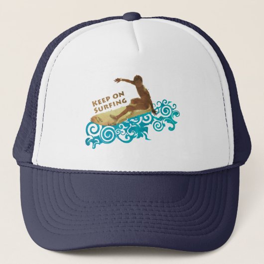 Cool Blijf Surfen Zomer Surf Pet (Voorkant)