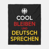 Cool blijven en Duits spreken Fleece Deken (Voorkant)
