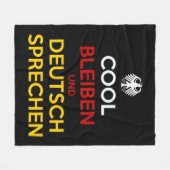 Cool blijven en Duits spreken Fleece Deken (Voorkant (Horizontaal))