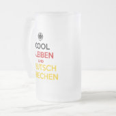 Cool blijven en Duits spreken Matglas Bierpul (Voorkant links)
