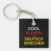 Cool blijven en Duits spreken Sleutelhanger (Voorkant)