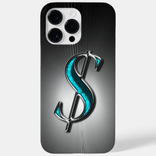 Cool Bling Turquoise Zilveren Dollar Teken Gedrukt Case-Mate iPhone Case
