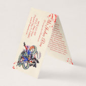 Cool bloed japanese draak samurai vecht tegen tatt visitekaartje (Voorkant)