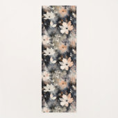 Cool Bloemmotief Roze Zwart Yogamat (Voorkant)