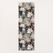 Cool Bloemmotief Roze Zwart Yogamat (Achterkant)