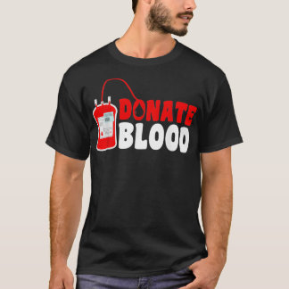 Cool Blood Donation Art Men Women Blood Donor Phle T-shirt