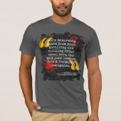 Cool Blood Spatter Your Crime Book Quote T-shirt (Voorkant)