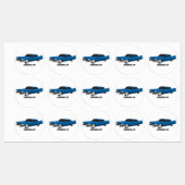 Cool blue 1959 classic car labels (Vel)