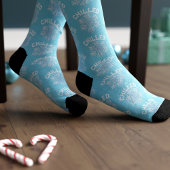 Cool Blue aangepaste gekoelde sneeuwvlok Sokken