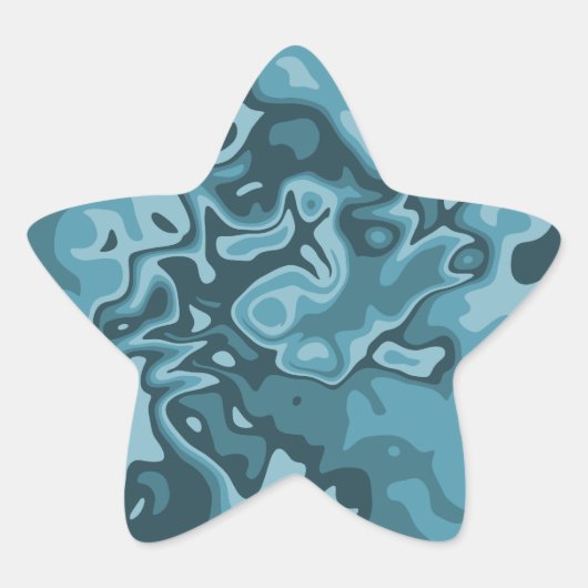 Cool blue abstract design stickers (Voorkant)