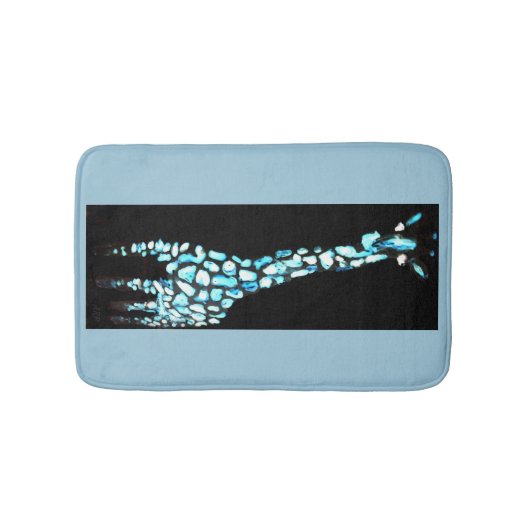 Cool Blue Abstract Giraffe Art Badmat (Voorkant)
