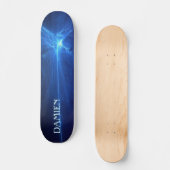Cool Blue Abstract Persoonlijk Skateboard (Voorkant)