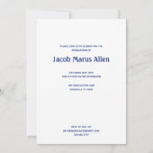 Cool Blue Abstract Photo Afstuderen Invitation Kaart (Achterkant)