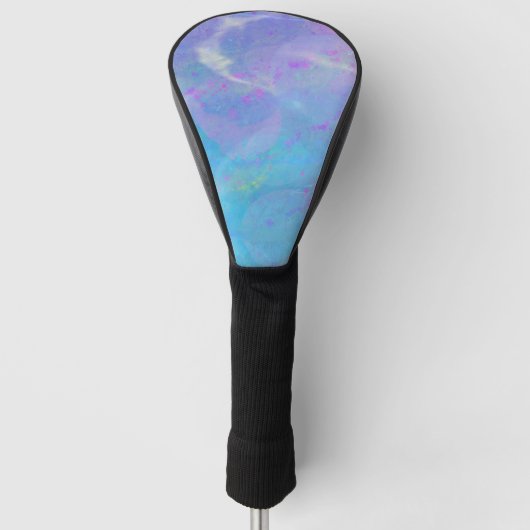 "Cool Blue" Abstracte golfkop Hoesje Golfheadcover (Voorkant)