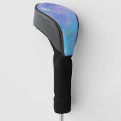 "Cool Blue" Abstracte golfkop Hoesje Golfheadcover (Schuin)