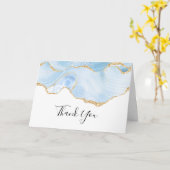 Cool Blue Agate met Gold Glitter Ribbon Hartelijk  Kaart (Gele Bloem)