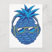 Cool Blue Ananas Briefkaart (Voorkant)
