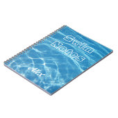 Cool Blue Aquatic Pool Water Swimming Clear Cool B Notitieboek (Linkerzijde)