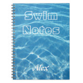 Cool Blue Aquatic Pool Water Swimming Clear Cool B Notitieboek (Voorkant)