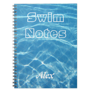 Cool Blue Aquatic Pool Water Swimming Clear Cool B Notitieboek