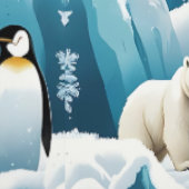 Cool Blue Arctic Scene zelfklevende muurbekleding Behang (Zoom)