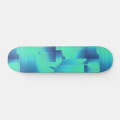 Cool Blue Art Deco Design Schaats Board Skateboard (Horizontaal)