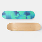 Cool Blue Art Deco Design Schaats Board Skateboard (Horizontaal)