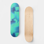 Cool Blue Art Deco Design Schaats Board Skateboard (Voorkant)