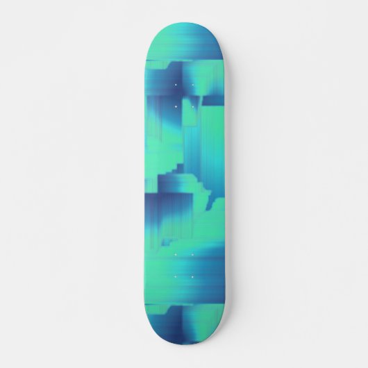 Cool Blue Art Deco Design Schaats Board Skateboard (Voorkant)