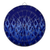 Cool Blue Automotive Racing Flames Dartbord (Voorkant)