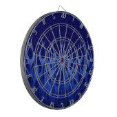 Cool Blue Automotive Racing Flames Dartbord (Voorkant Links)
