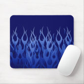 Cool Blue Automotive Racing Flames Muismat (Met muis)