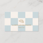 Cool Blue Bakery Croissant QR Photo  Visitekaartje (Voorkant)