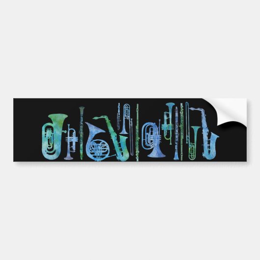 Cool Blue Band Bumpersticker (Voorkant)