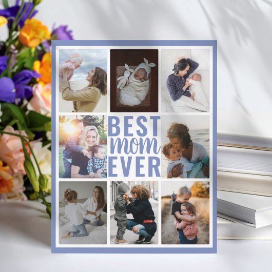 Cool Blue Beste Moeder Ooit 8 Foto Collage