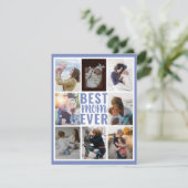 Cool Blue Beste Moeder Ooit 8 Foto Collage (Staand voorkant)