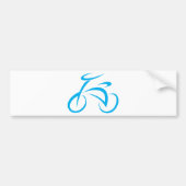 Cool Blue Bicycle Biking Logo Bumpersticker (Voorkant)