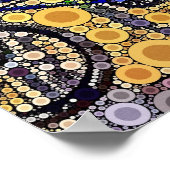 Cool Blue Bike Concentric Circus Mosaic Pattern Poster (Hoek)