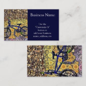 Cool Blue Bike Concentric Circus Mosaic Pattern Visitekaartje (Voorkant / Achterkant)