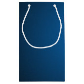 Cool Blue-Black Grainy Vignette Klein Cadeauzakje (Achterkant)