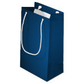 Cool Blue-Black Grainy Vignette Klein Cadeauzakje (Achterkant Gekanteld)