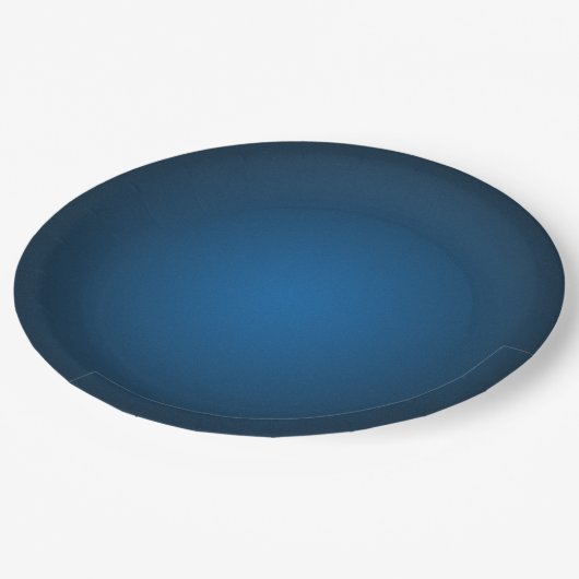 Cool Blue-Black Grainy Vignette Papieren Bordje (Gekanteld)