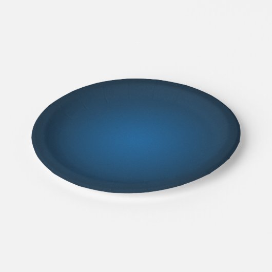 Cool Blue-Black Grainy Vignette Papieren Bordje (Gekanteld)