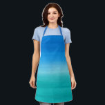 Cool Blue Blauwgroen Ombre Waterverf Artiest Schort<br><div class="desc">Moderne schort met een eenvoudig ontwerp met een ruime waterverf in blauw en blauwgroen. Dit coole schort is een geweldig cadeau voor een vrouw of moeder die ambachtelijk, artiest, bakker, chef of houdt van koken voor haar verjaardag of Moederdag.</div>