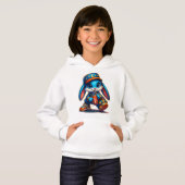 Cool Blue Bunny Kids Hoodie (Voorkant volledig)