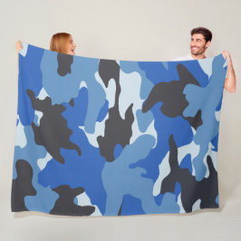 Cool Blue Camo Militaire Custom Fleece Dekens